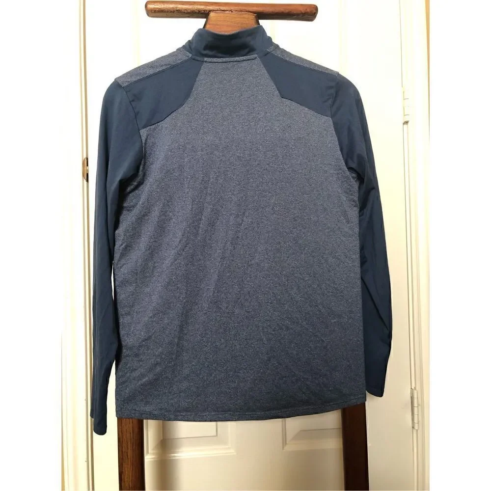 The North Face Mens Navy 1/4 Zip Pullover Athletic Shirt Sz Large L Long Sleeve